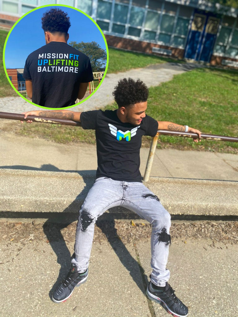 Teen wearing MissionFit t-shirt